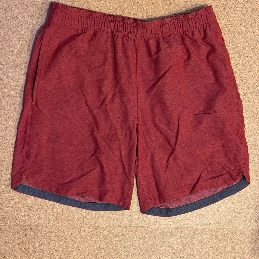 RHONE Red Athletic Shorts Lightweight Quick-Dry